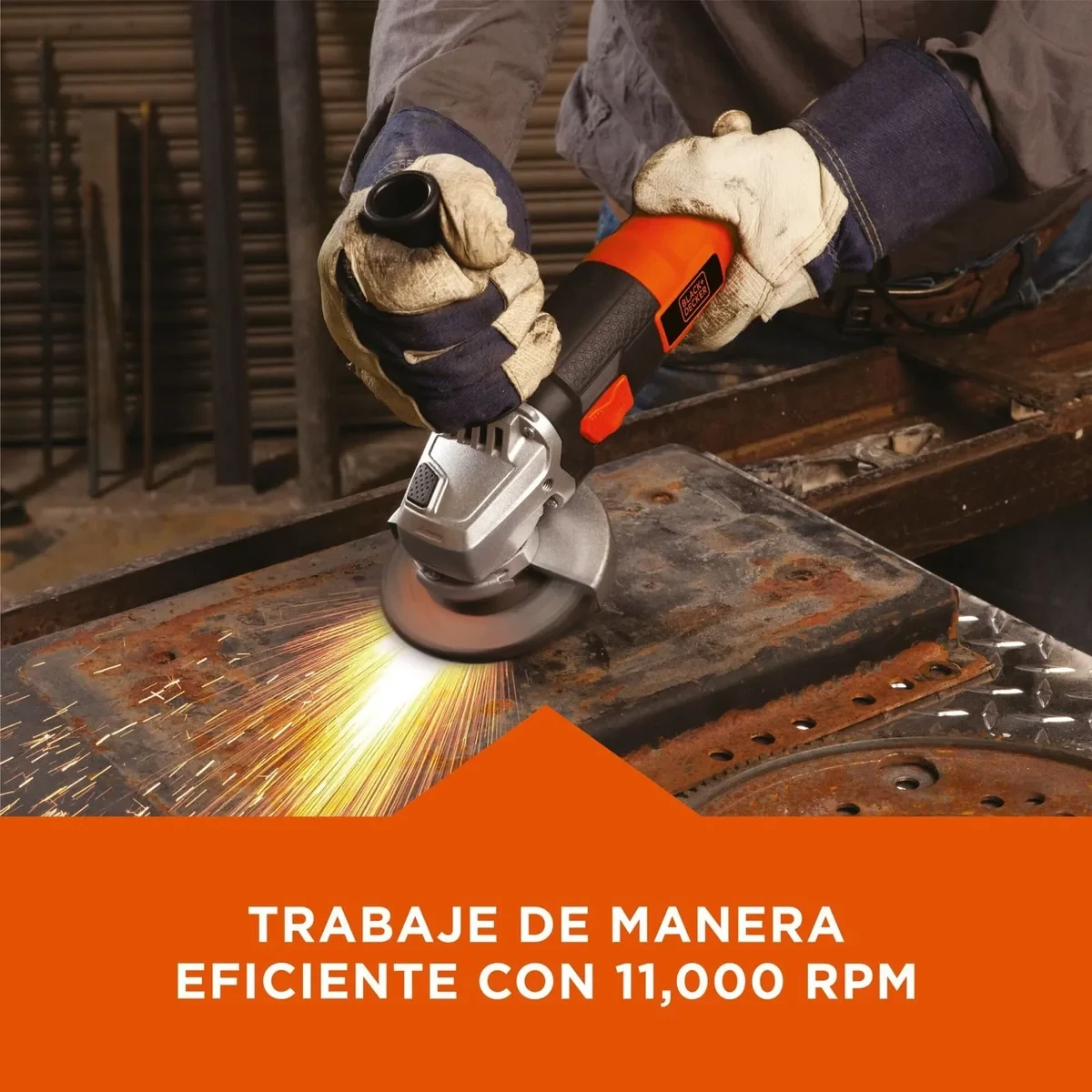 Amoladora angular Black & Decker G720N 115mm 820W con disco y llave foto 5