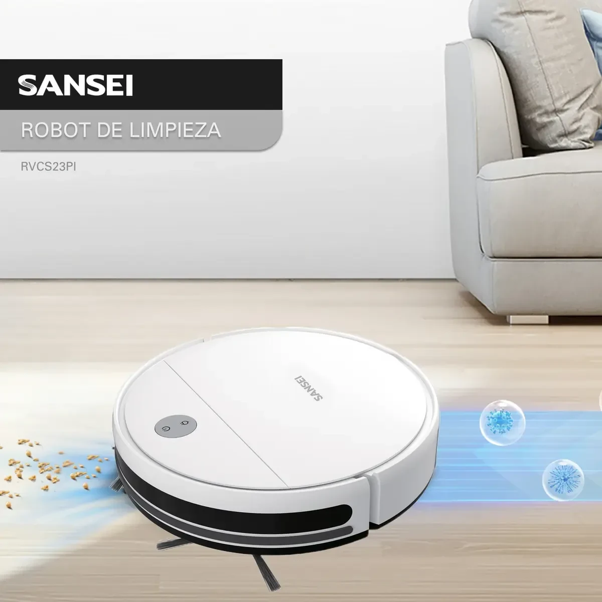 Aspiradora robot Sansei RVCS23PI aspira y trapea