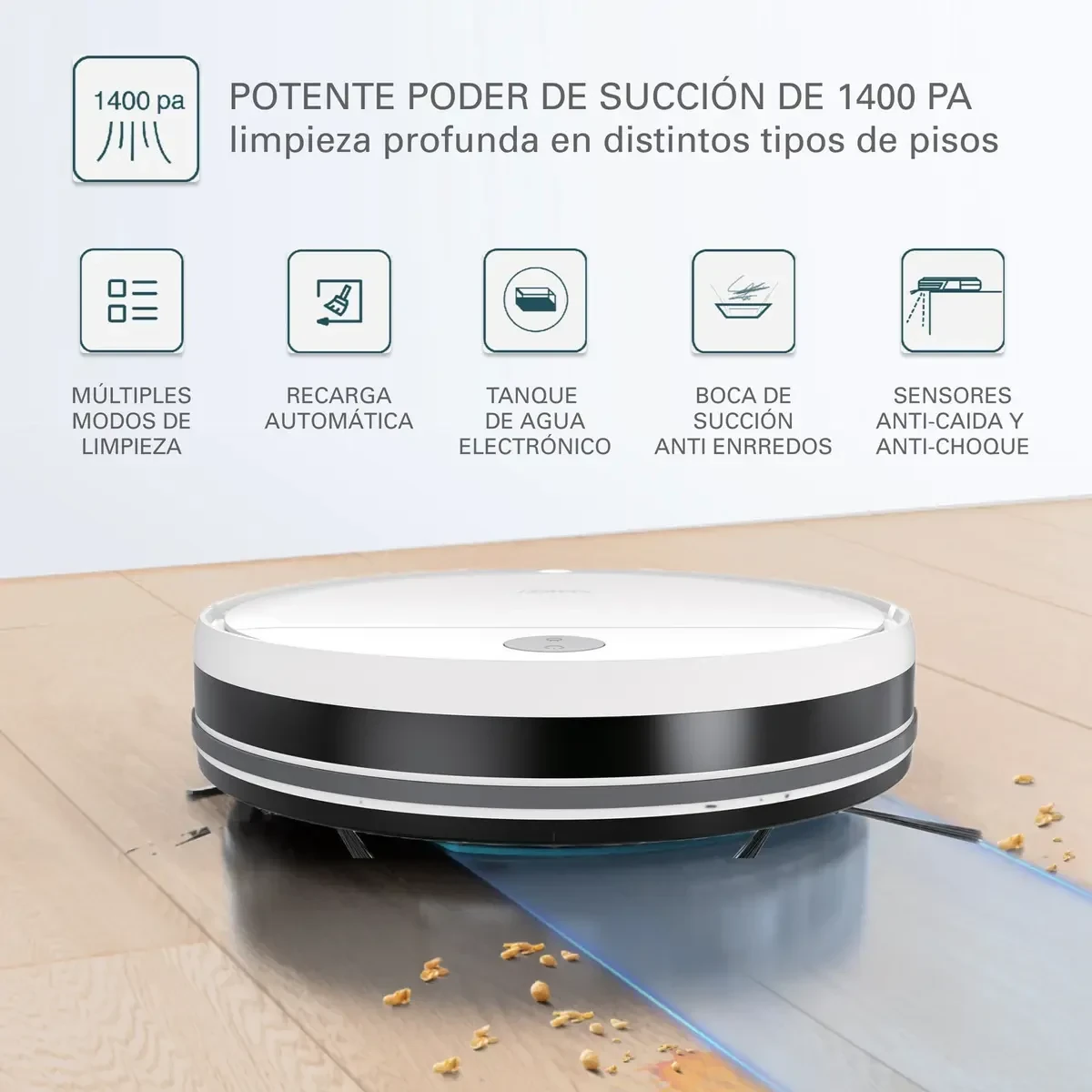 Aspiradora robot Sansei RVCS23PI aspira y trapea foto 7