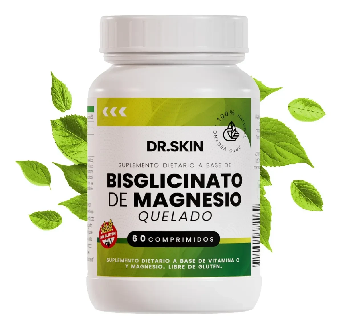 Bisglicinato de magnesio quelado 1000mg Dr Skin 60 comprimidos