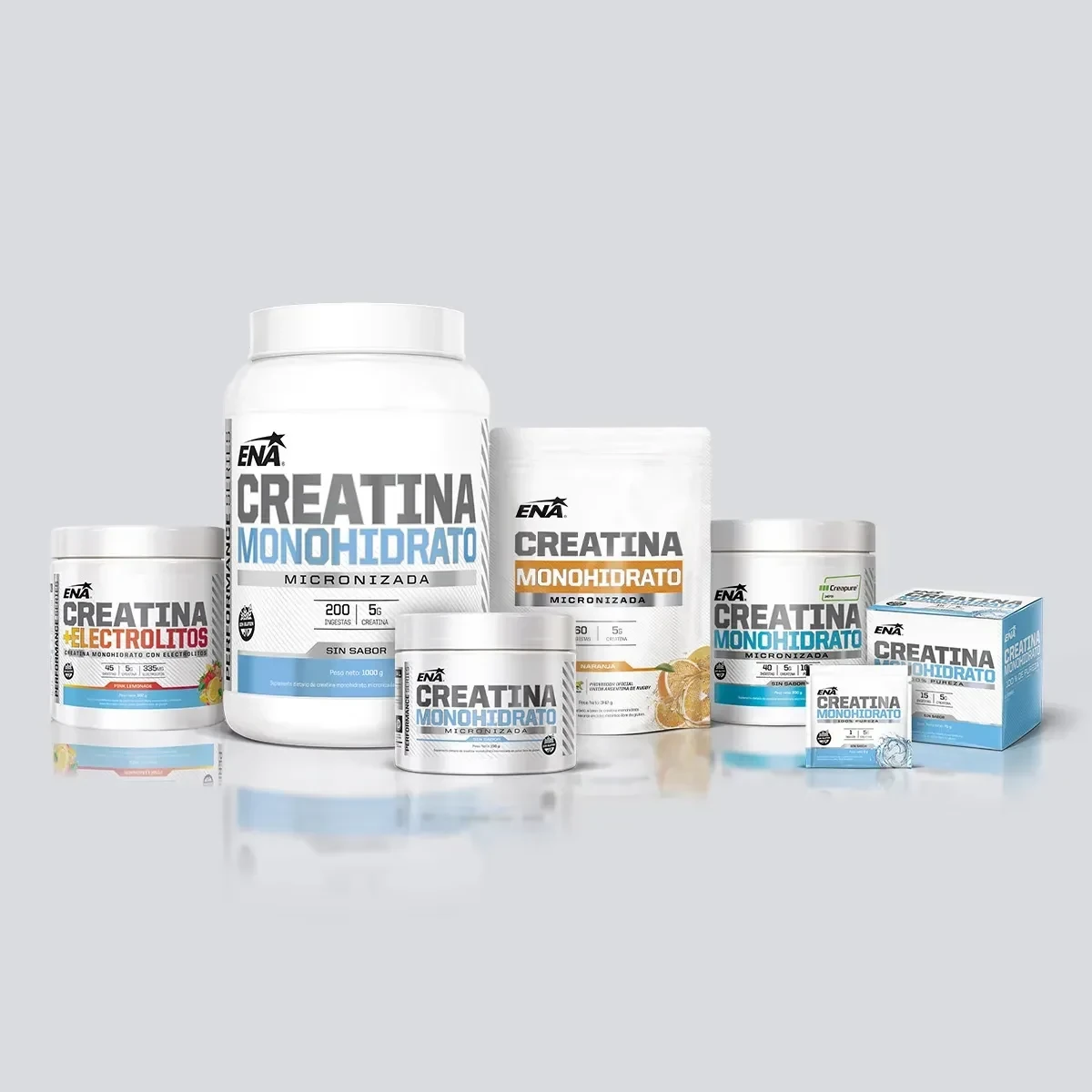 Creatina monohidrato micronizada Ena Sport 1kg sin sabor foto 5