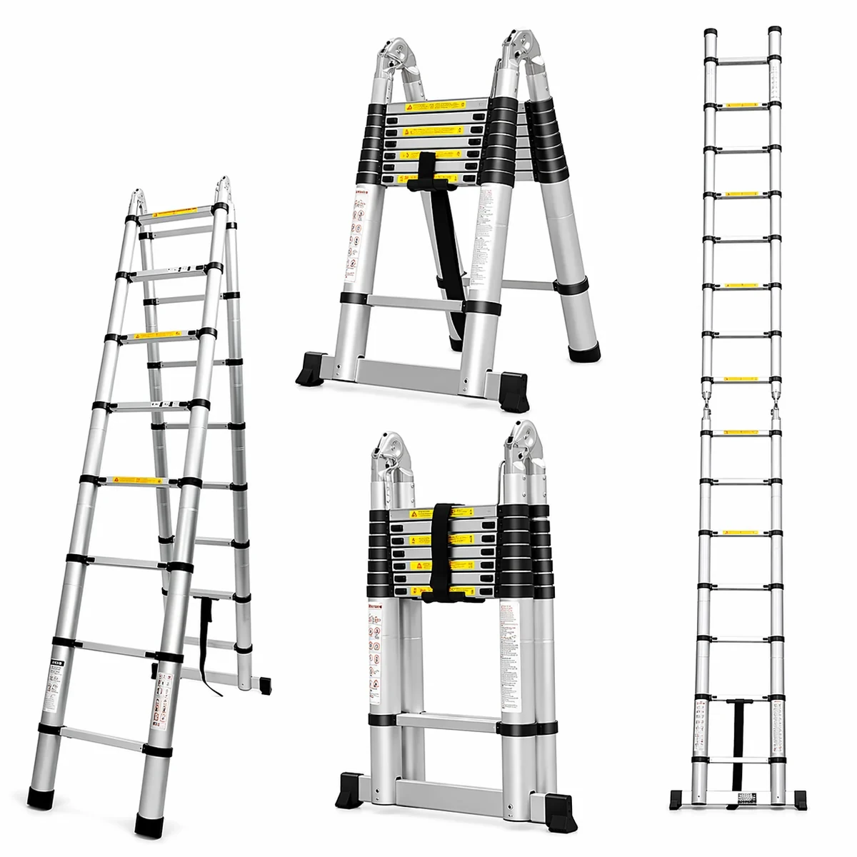 Escalera telescópica retráctil de aluminio, 5 metros foto 3