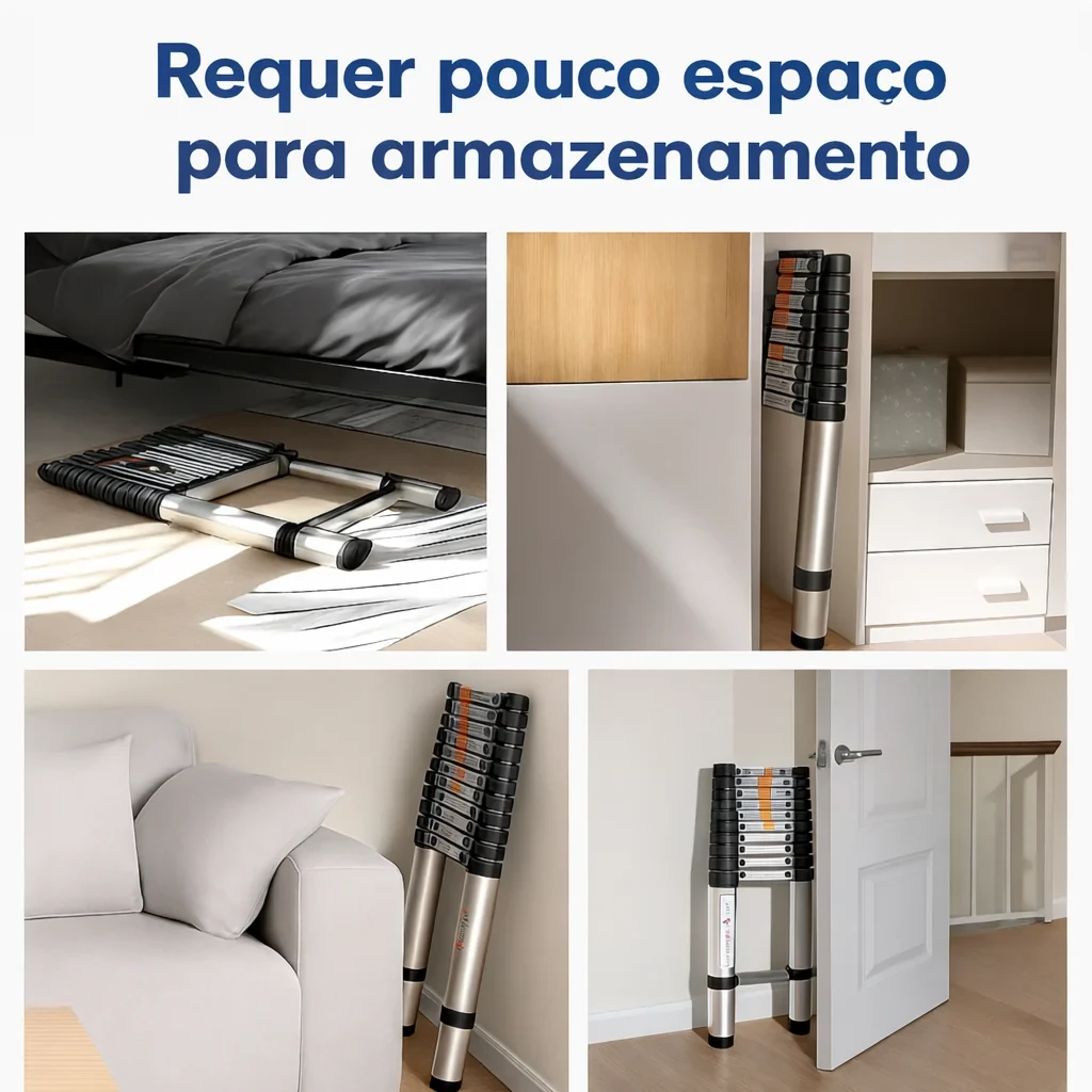 Escalera telescópica retráctil de aluminio, 5 metros foto 6