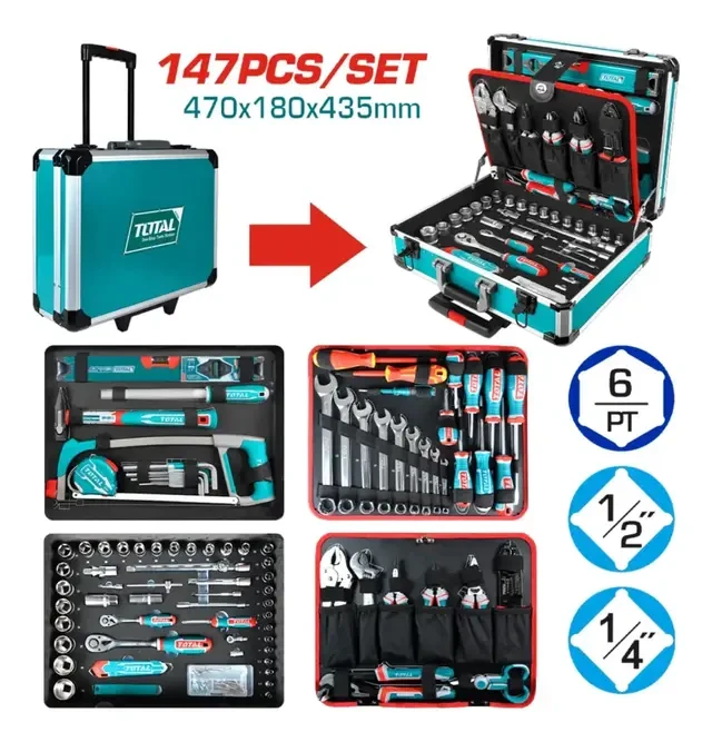 Kit de herramientas 147 piezas + mini motosierra inalámbrica 21V foto 7