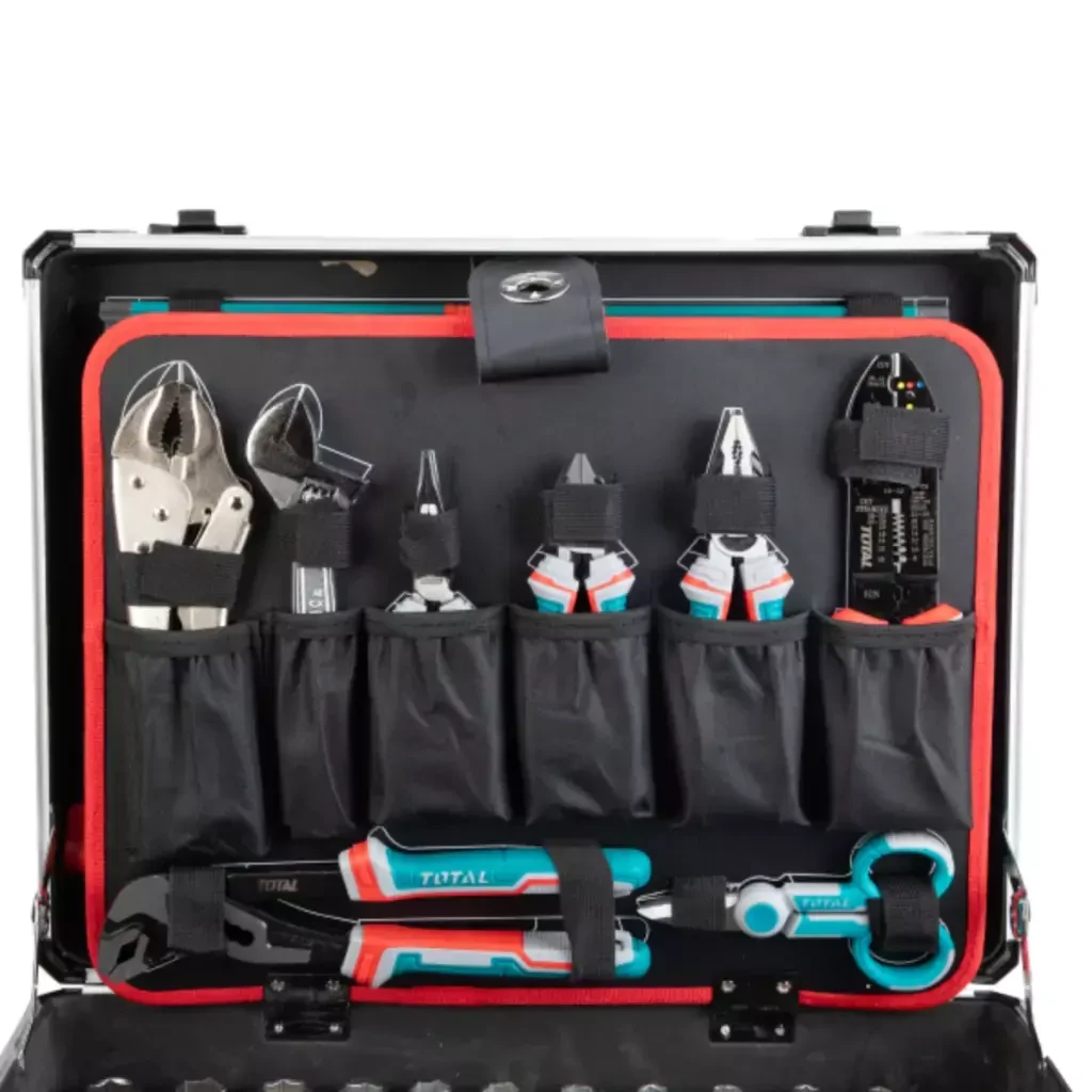 Kit profesional de herramientas 147 piezas + taladro percutor inalámbrico foto 3