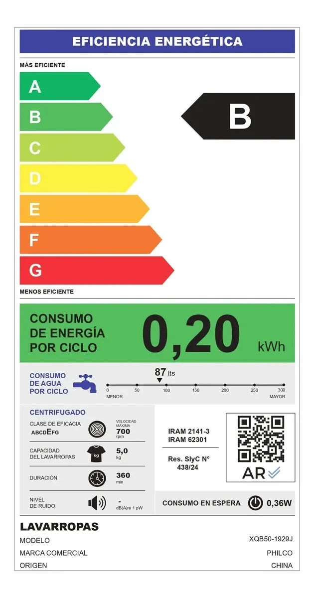 Lavarropas Philco 5kg carga superior gris foto 9