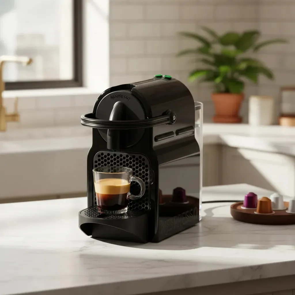 Cafetera de cápsulas Nespresso Inissia Negra 19 bares foto 4