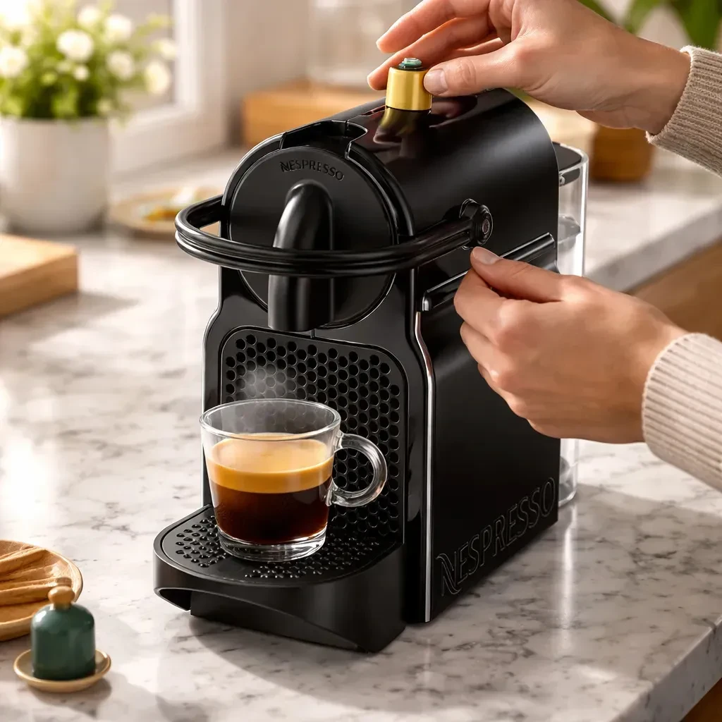 Cafetera de cápsulas Nespresso Inissia Negra 19 bares foto 5